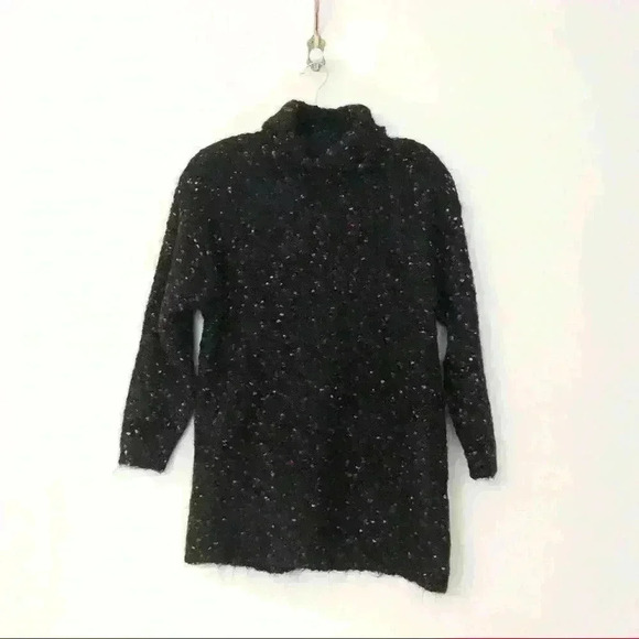 Jacque + Koko Sweaters - Jacque + Koko Tweed Knit Turtleneck Sweater